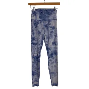 Lululemon Indigo/White Tie Dye Leggings- Size 4 (Inseam 28”)