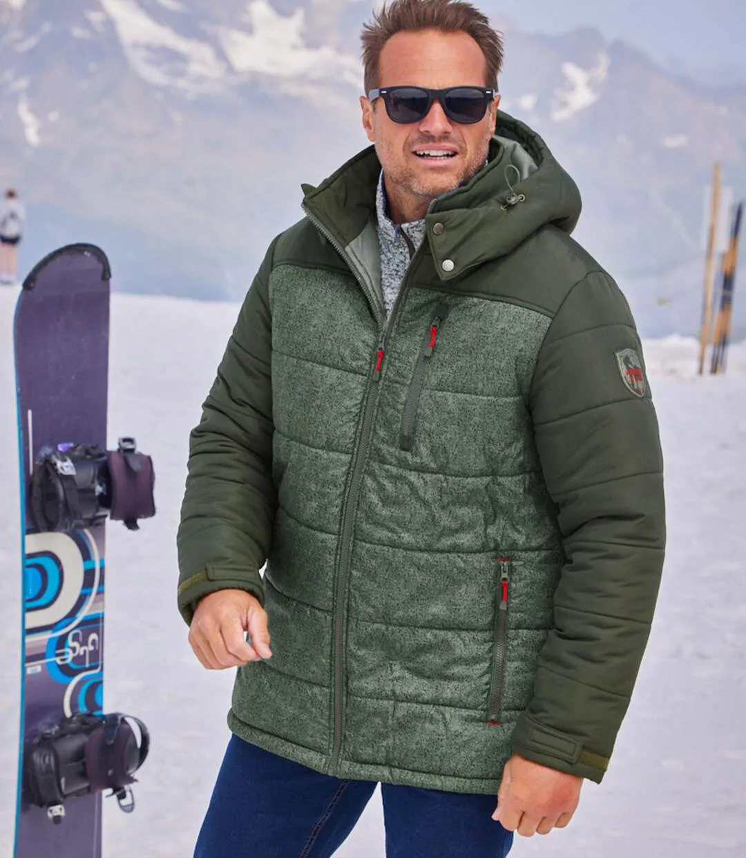 Men's Green Puffer Jacket 