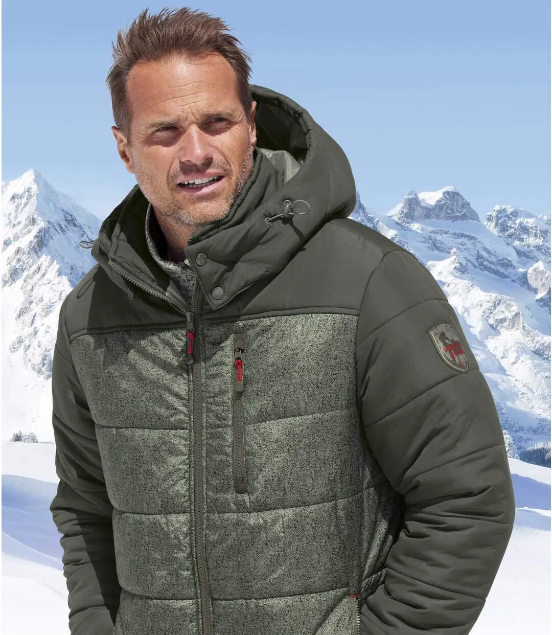 Men's Green Puffer Jacket 