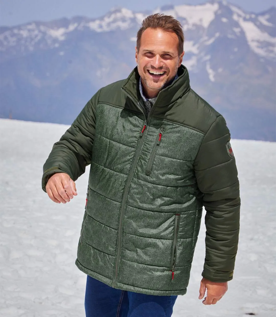 Men's Green Puffer Jacket 