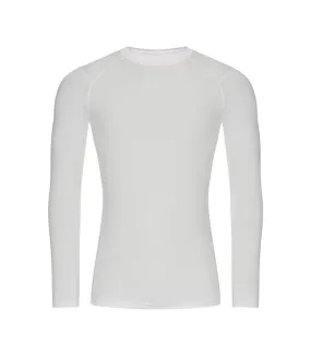 Mens recycled active base layer top arctic white Awdis