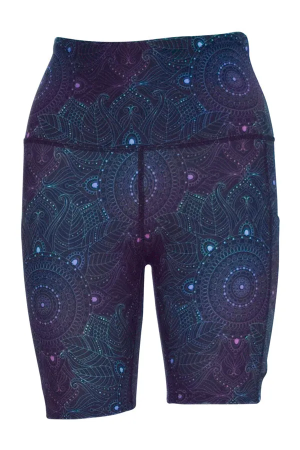 Midnight Mandala Shorts + Pockets