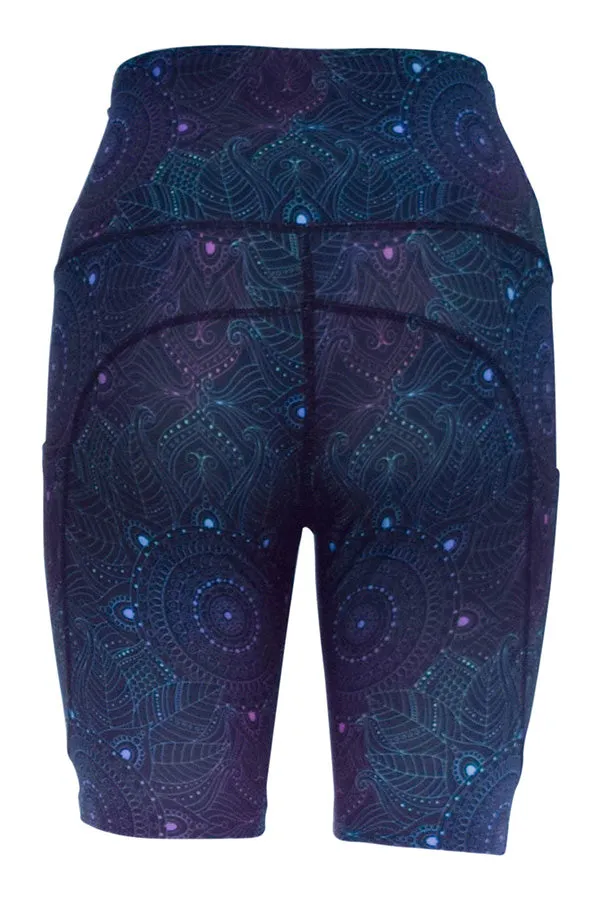 Midnight Mandala Shorts + Pockets