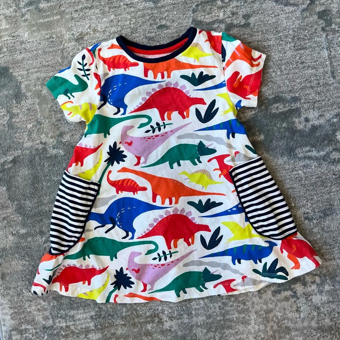 Mini Boden Dinosaur Tunic Dress & Leggings Set 7-8