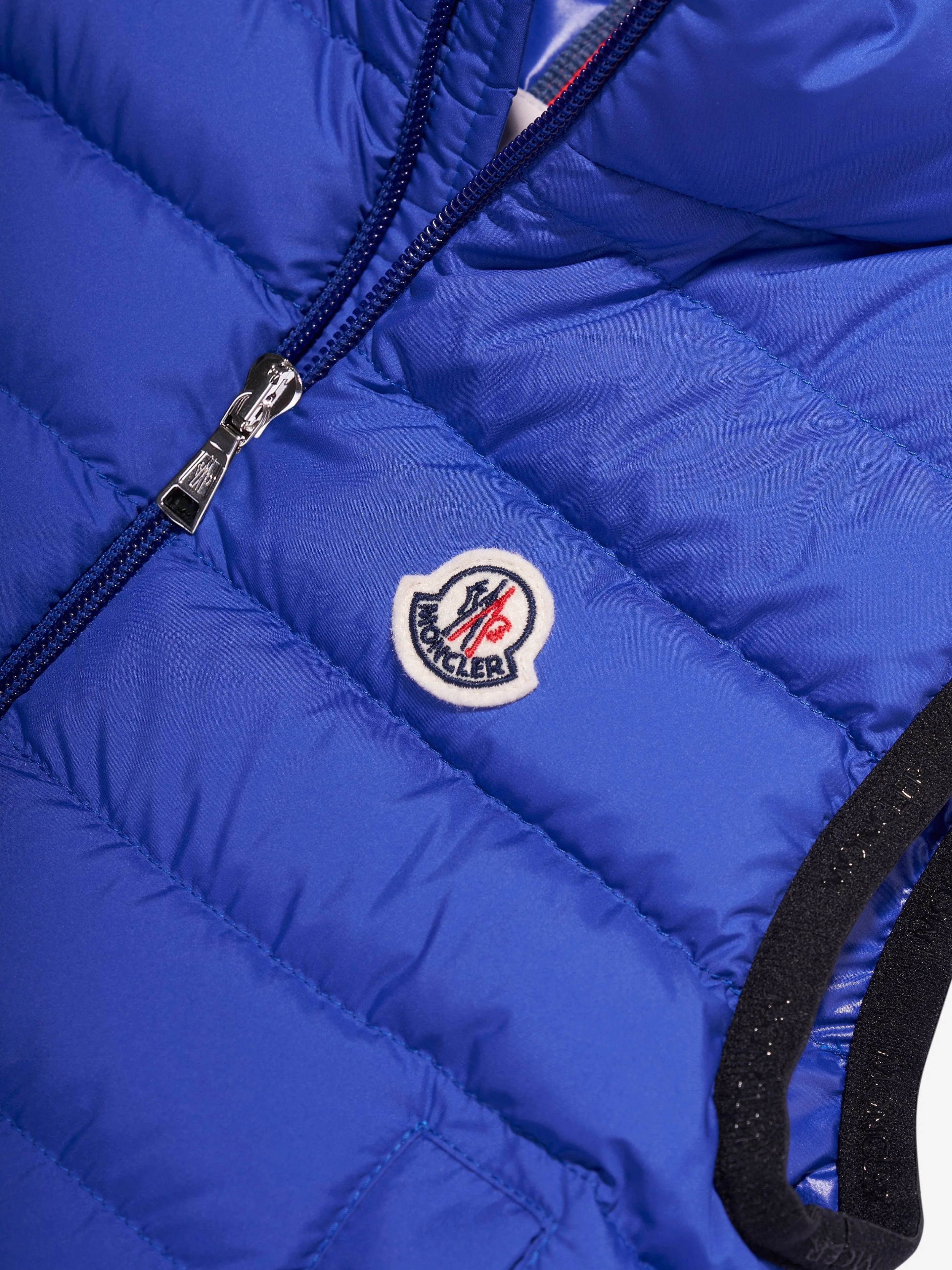 Moncler Enfant Boys Down Padded Contrin Gilet in Navy