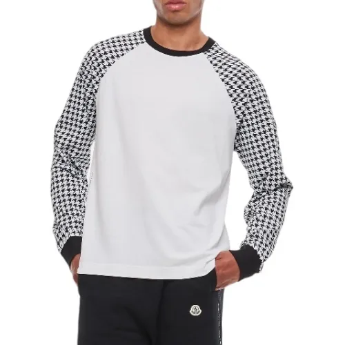 MONCLER  |Houndstooth Long Sleeve T-Shirt