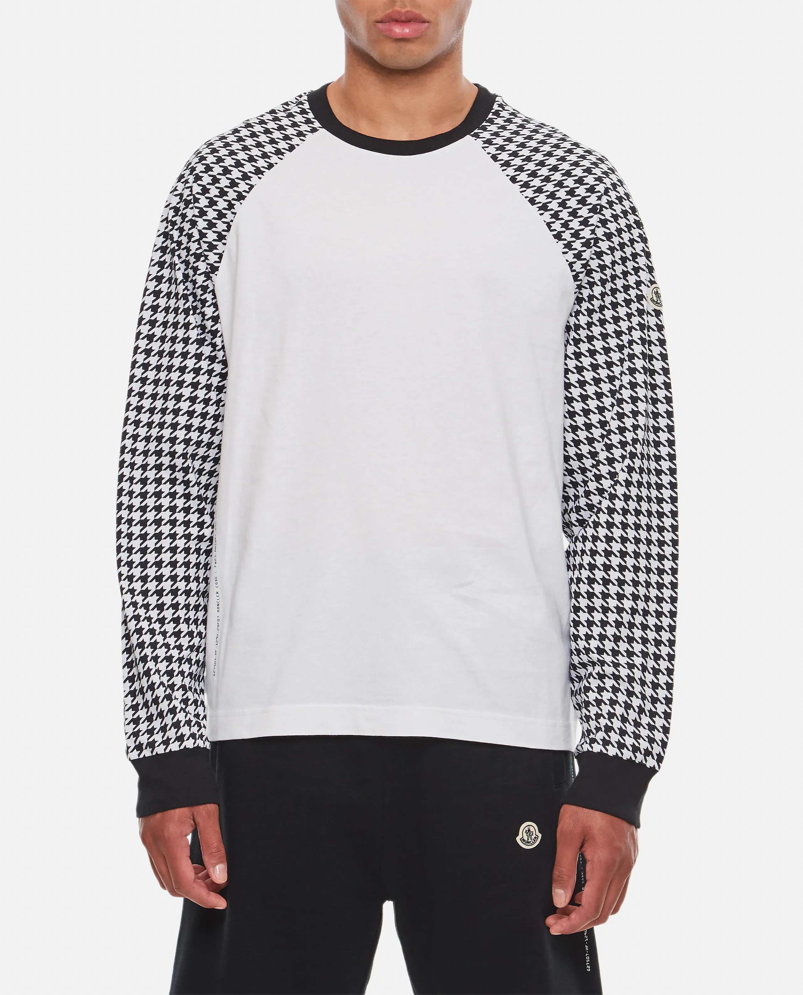 MONCLER  |Houndstooth Long Sleeve T-Shirt