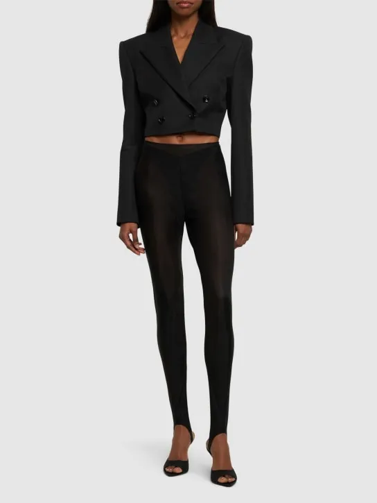 MUGLER   Nylon jersey leggings 