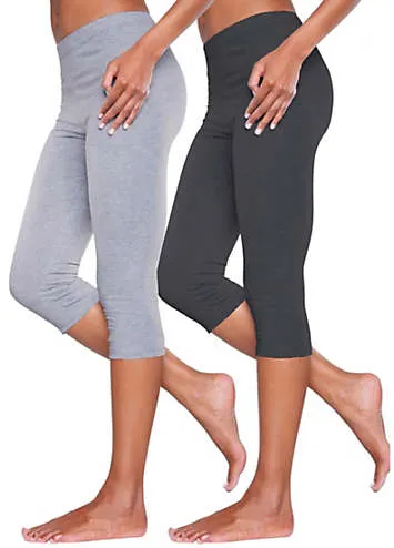 Pack of 2 Cropped Leggings | Grattan