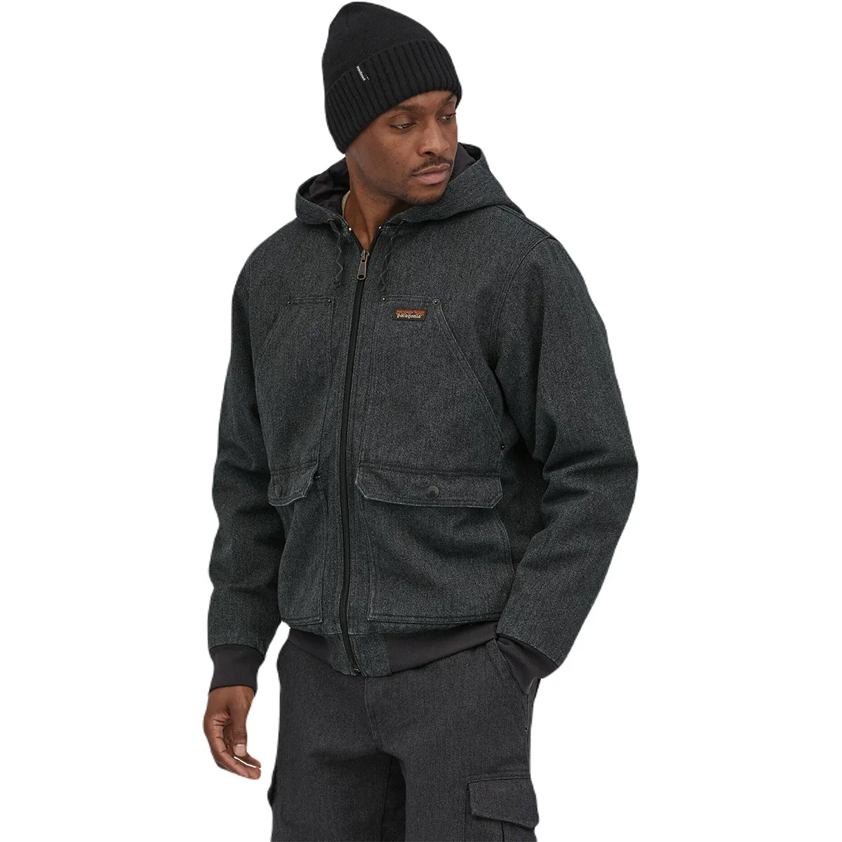 Patagonia Men's Ink Black Iron Forge Hemp Canvas Hooded Jacket