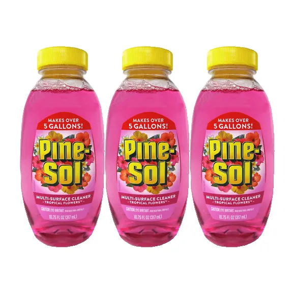 Pine-Sol Multi-surface Cleaner Tropical Flowers (Make over 5 GALLONS) 10.75 oz 3-PACK