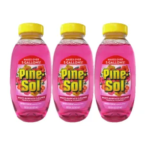 Pine-Sol Multi-surface Cleaner Tropical Flowers (Make over 5 GALLONS) 10.75 oz 3-PACK