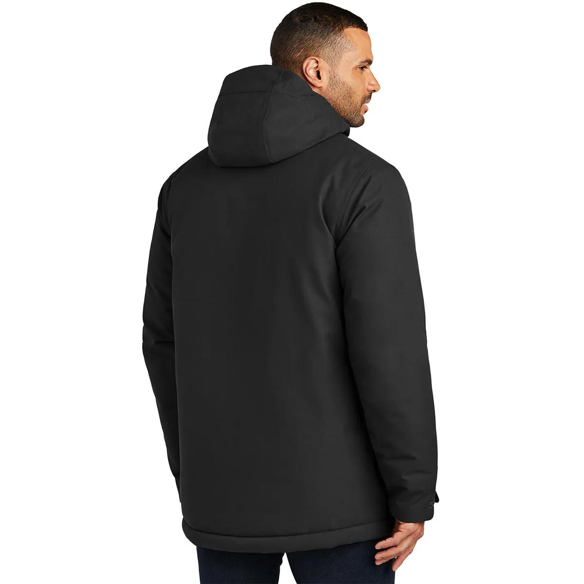 Port Authority Men's Deep Black Latitude Waterproof Heavyweight Parka