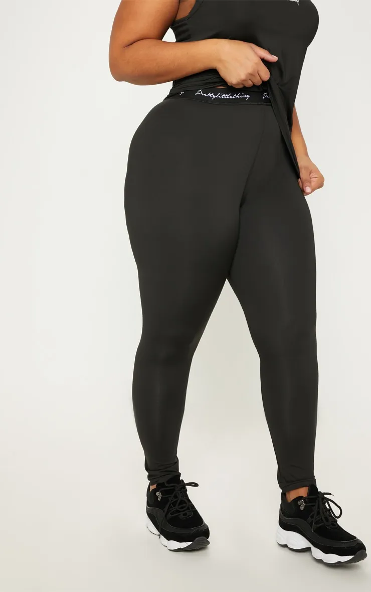 PRETTYLITTLETHING Black Plus Leggings