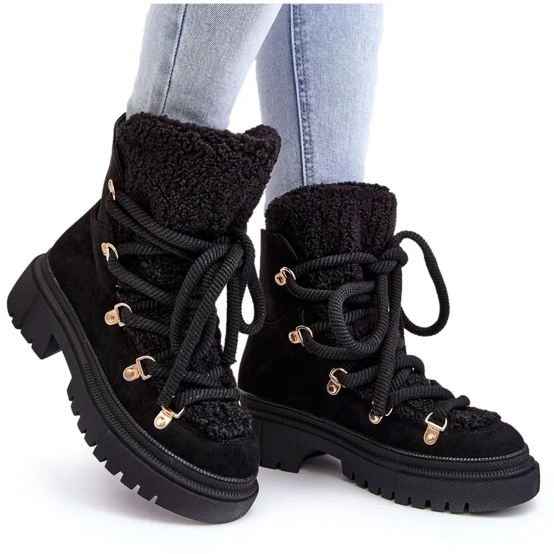 PS1 Women's Snow Boots With Binding Black Shala