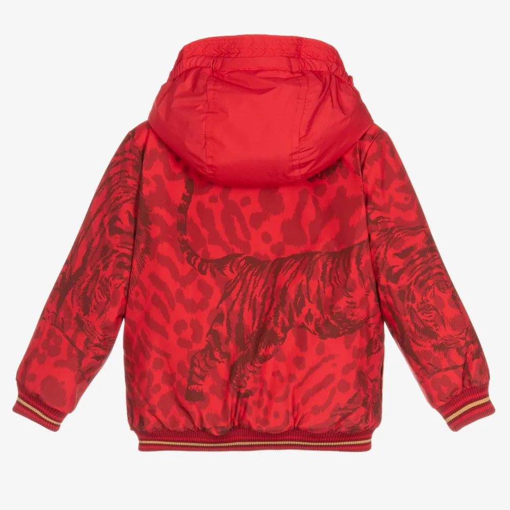 Red Tiger Puffer Jacket