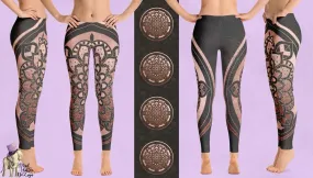 Rose Gold Mandala Leggings