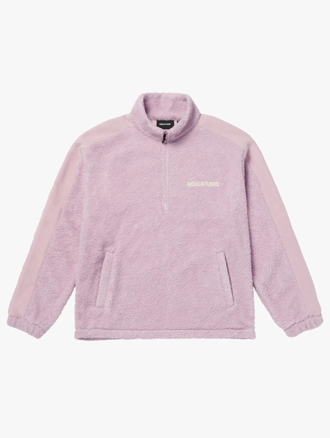 SHERPA FLEECE ANORAK-LIGHT PINK