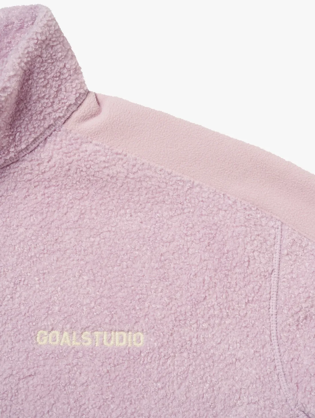 SHERPA FLEECE ANORAK-LIGHT PINK