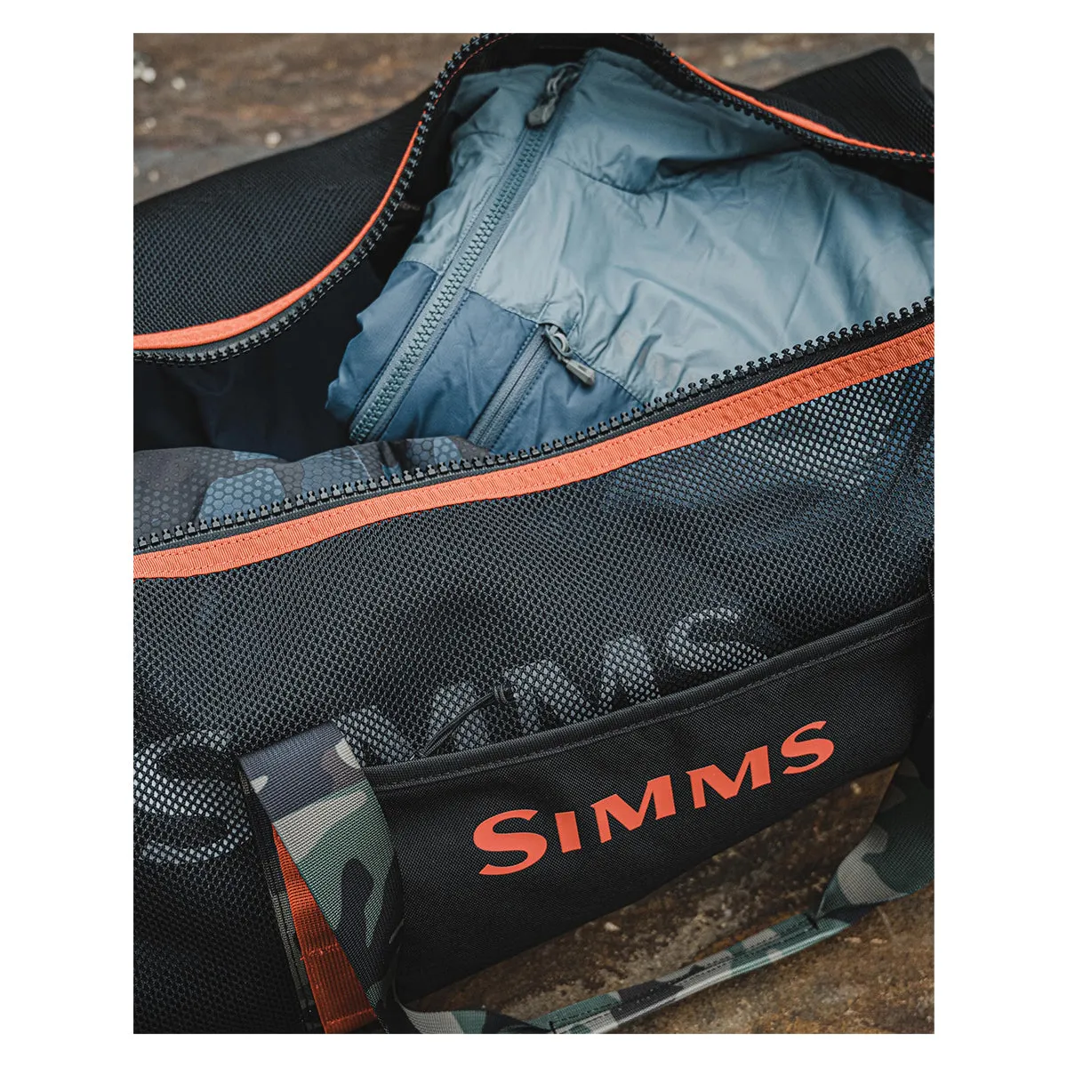 Simms Challenger Mesh Duffel 60L Black