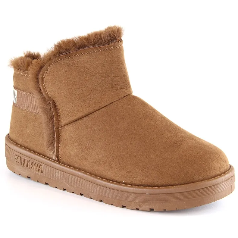 Snow boots for women mukluki brown Big Star KK274620