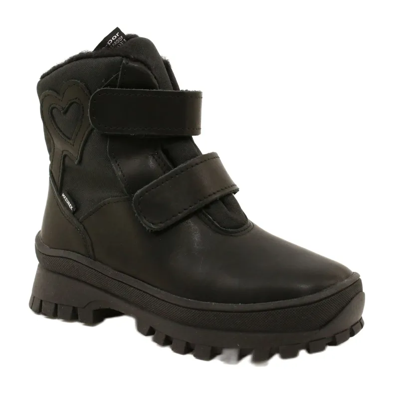 Snow boots Waterproof boots TE-POR Mazurek 1351 Black heart