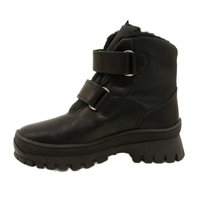 Snow boots Waterproof boots TE-POR Mazurek 1351 Black heart