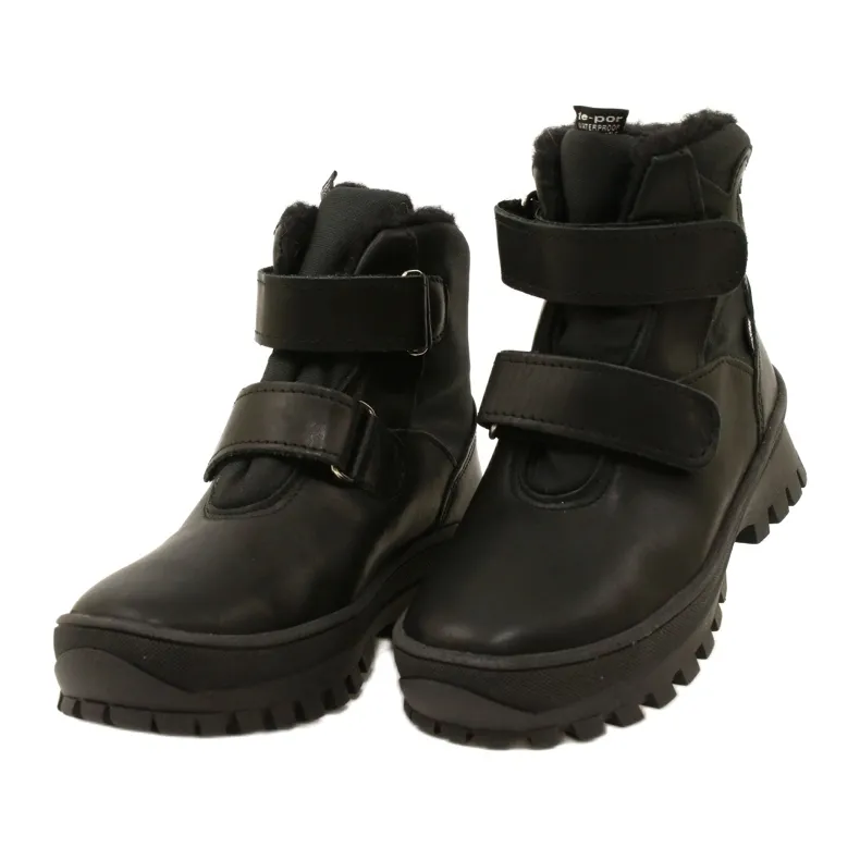 Snow boots Waterproof boots TE-POR Mazurek 1351 Black heart