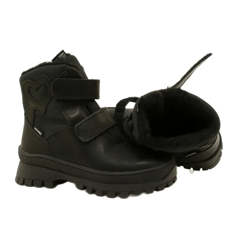 Snow boots Waterproof boots TE-POR Mazurek 1351 Black heart