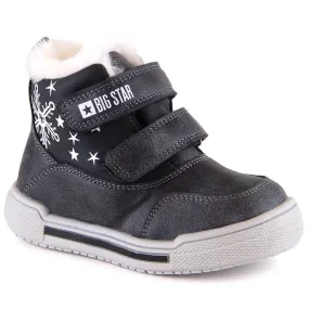 Snow boots winter children's boots insulated with velcro Big Star KK374191 black