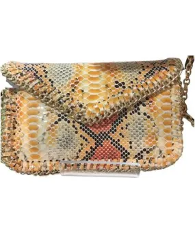 Sondra Roberts Multi Colored Whipstitch Clutch/crossbody In Yellow