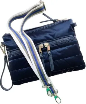 Sondra Roberts Nylon Puffy Crossbody Bag In Navy