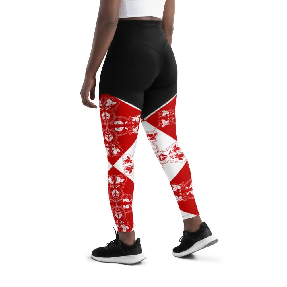 Sports Leggings Xene Red