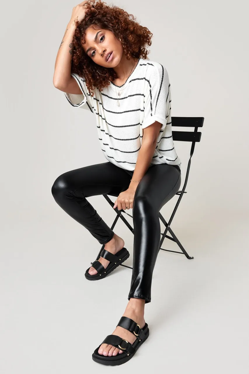 Tammy Faux Patent Leather Leggings