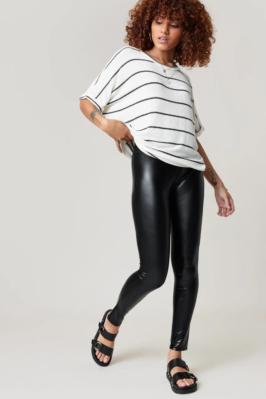 Tammy Faux Patent Leather Leggings