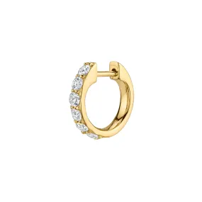 The Large Biggie - White Diamond / 14k Yellow Gold