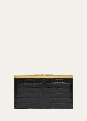 TOM FORD Shiny Croc-Embossed Crossbody Bag in Leather