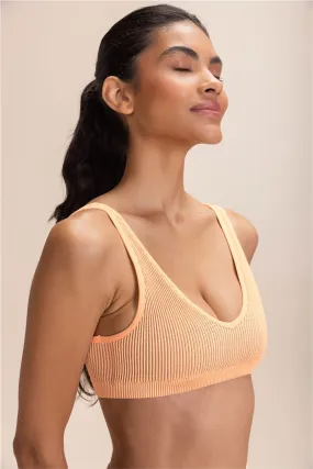 V-neck Rib Seamless Sports Bra