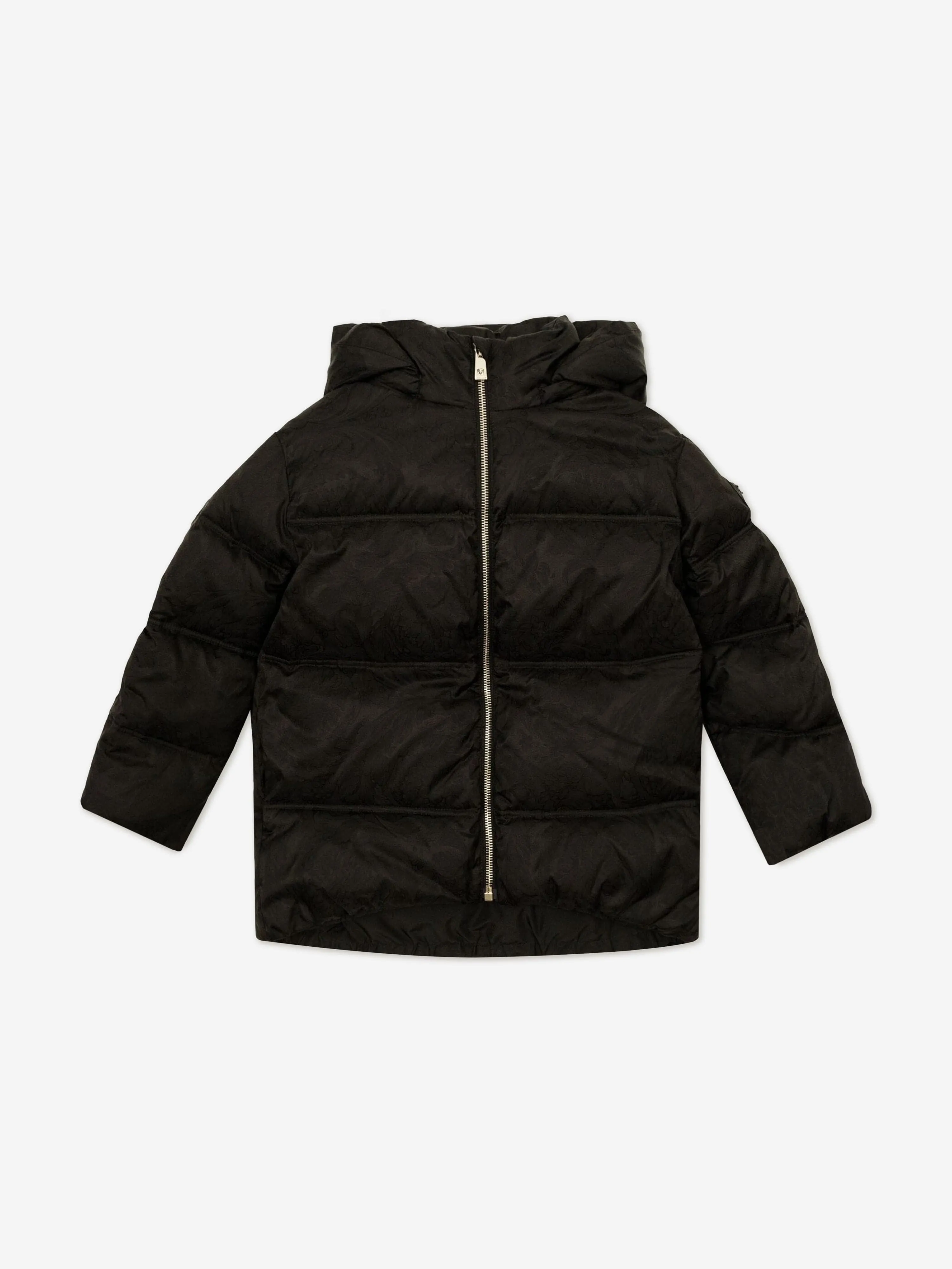 Versace Kids Down Padded Barocco Jacket in Black