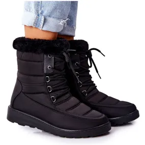 Vinceza High Snow Boots With Fur Black Haneta