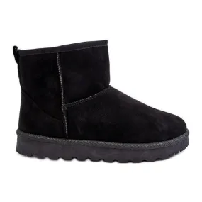 Women's Eco Suede Snow Boots Black Enranta