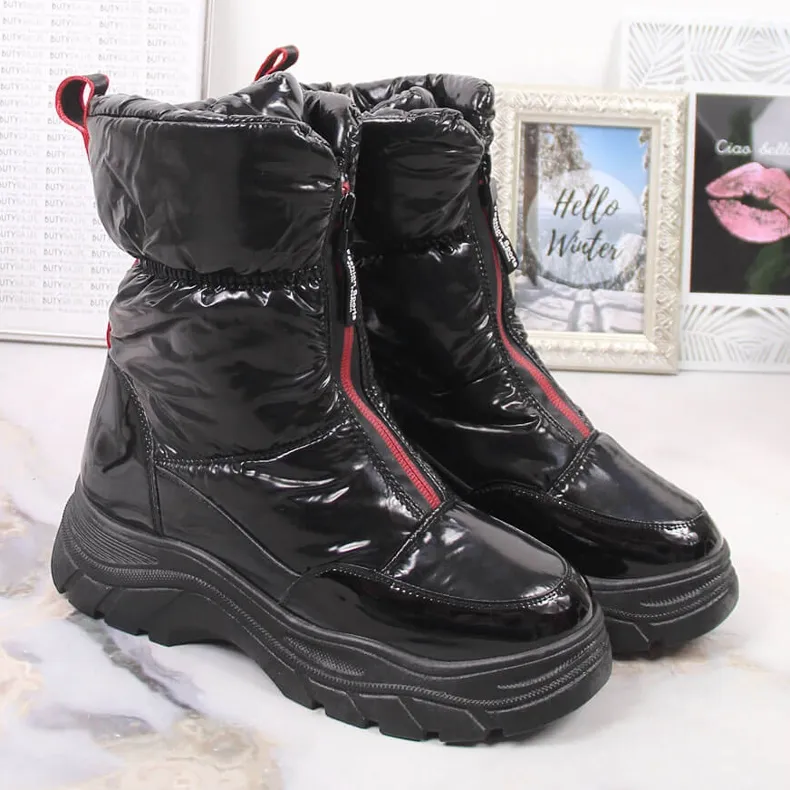 Women's snow boots on the black Filippo platform