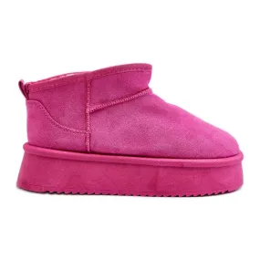 Women's Snow Boots With a Thick Sole, Pink Caliksa