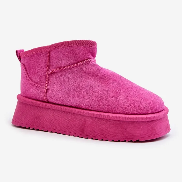 Women's Snow Boots With a Thick Sole, Pink Caliksa