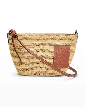 x Paula's Ibiza Pochette Medium Raffia Crossbody Bag