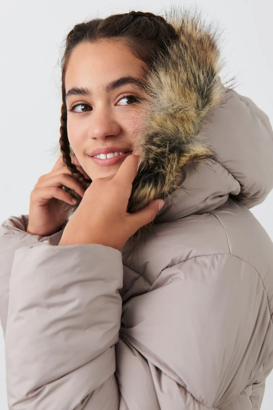 Y fur puffer jacket