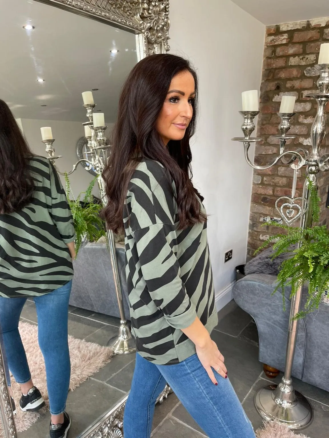 Zebra Print Top Rosa