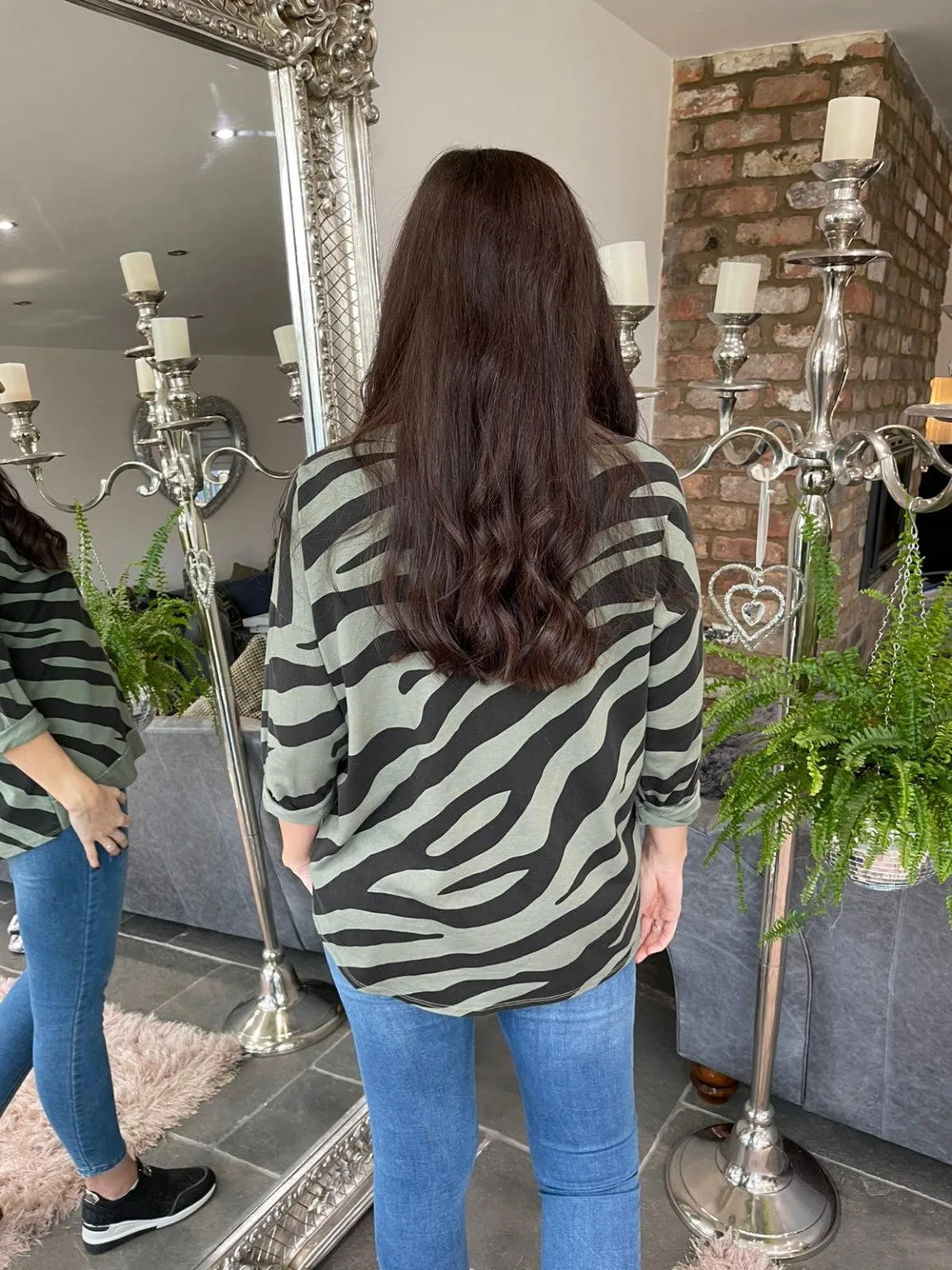 Zebra Print Top Rosa