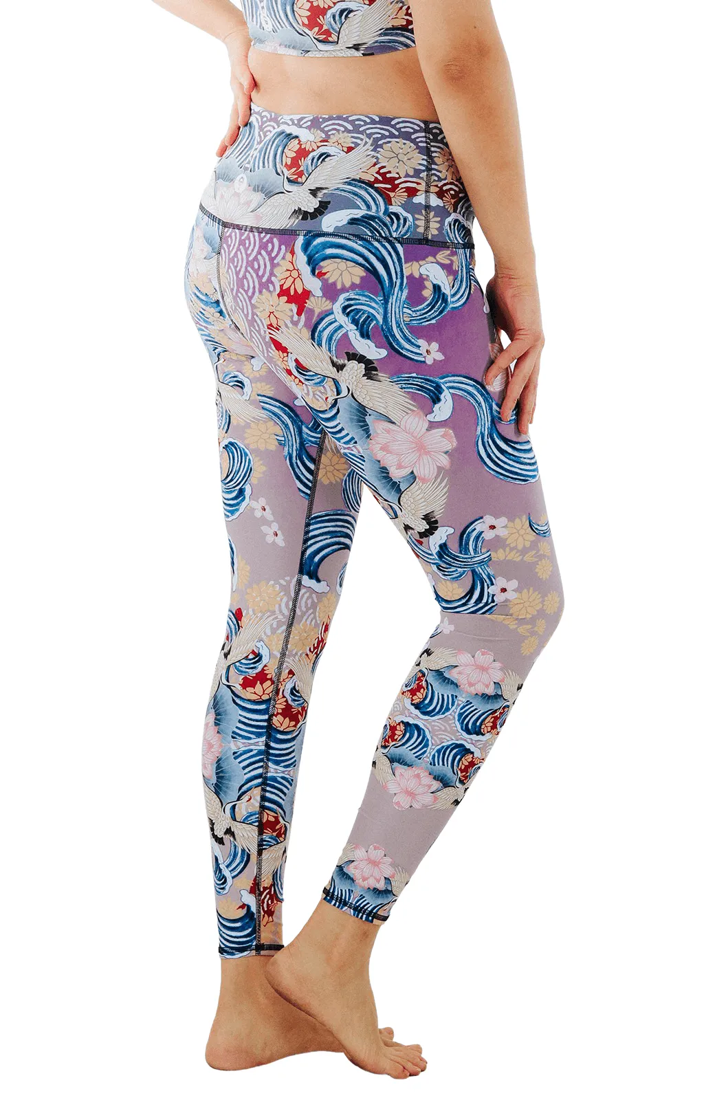 Zen Water Garden Printed Yoga Leggings